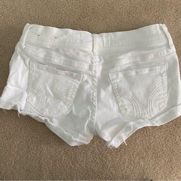 Hollister White Distressed Shorts - Picture 6 of 9